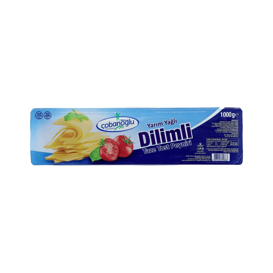 Çobanoğlu Yarım Yağlı Dilimli Tost Kaşarı